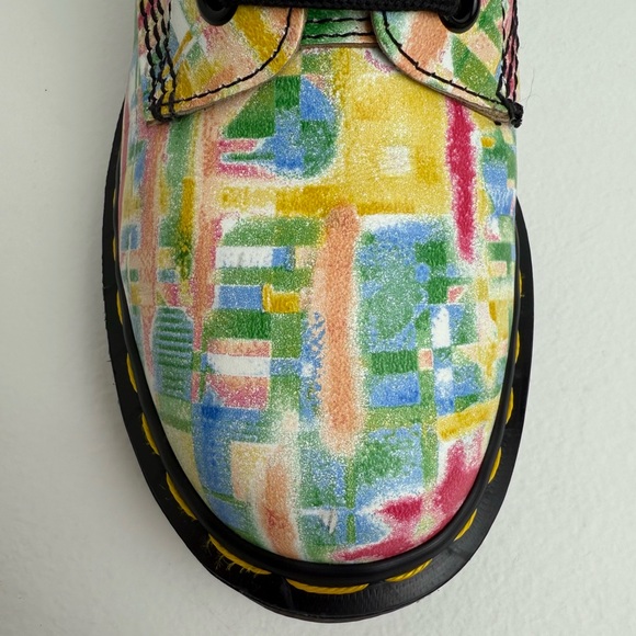 Vintage Dr. Martens England Rainbow Quaser 1460 White Leather MIE Boots UK 3 - Picture 8 of 16